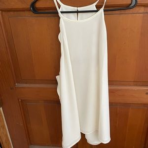 Two loft tank tops with scalloped sides